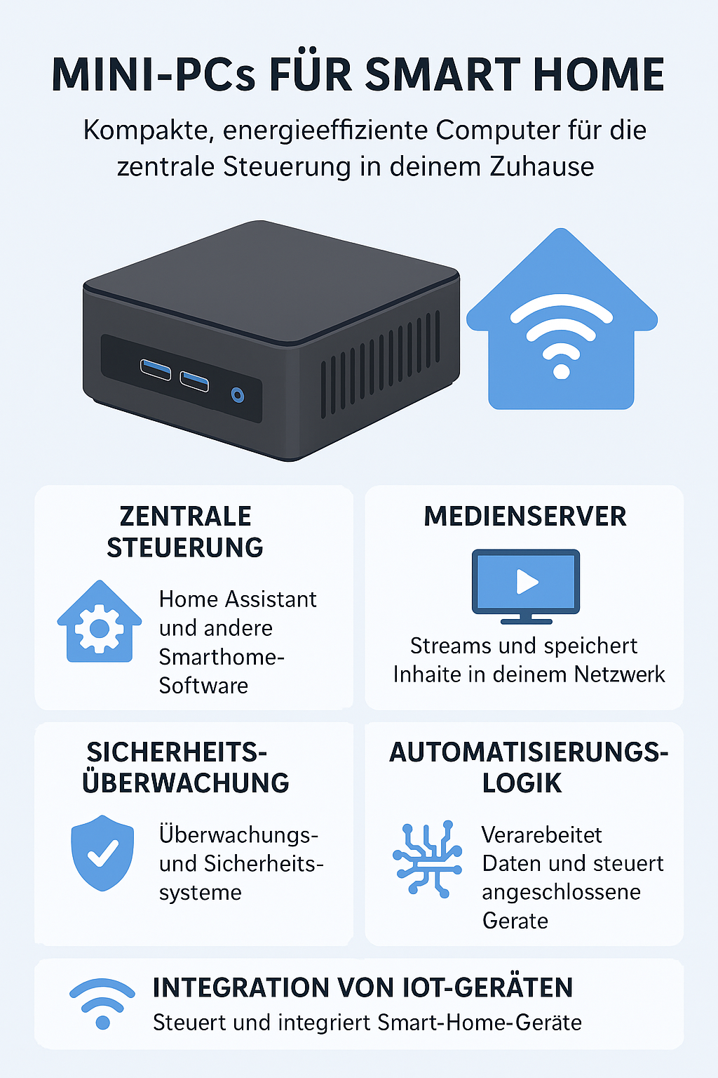 Anwendungen von Mini PCs für Smart Home