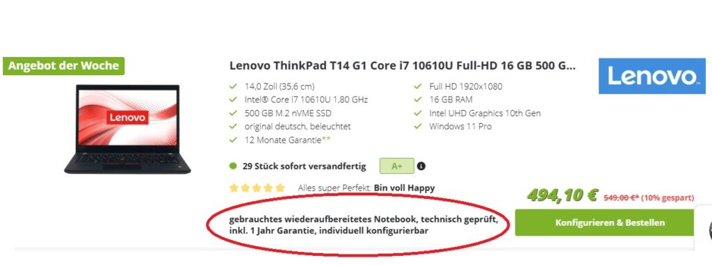 Zustand und Beschreibung genau lesen