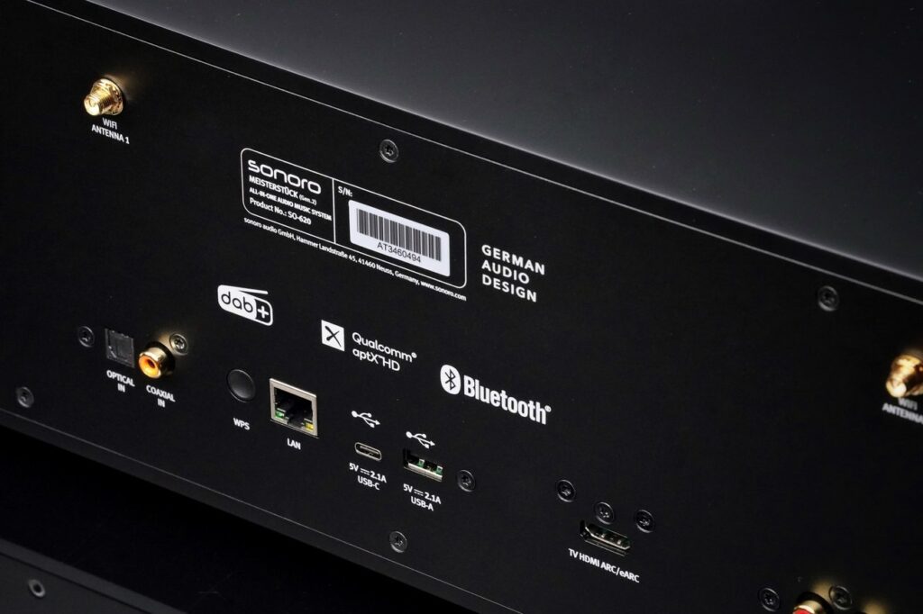 Sonoro Meisterstück Gen 2 Anschlüsse
