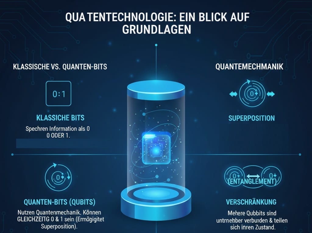 Quantenlechnologie kurz erklärt und im Vergleich zu herrkömmlichen Computern