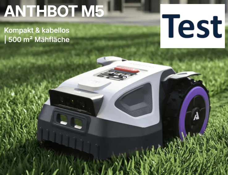 Der Anthbot M5 ist im kleinen Garten sehr wendig
