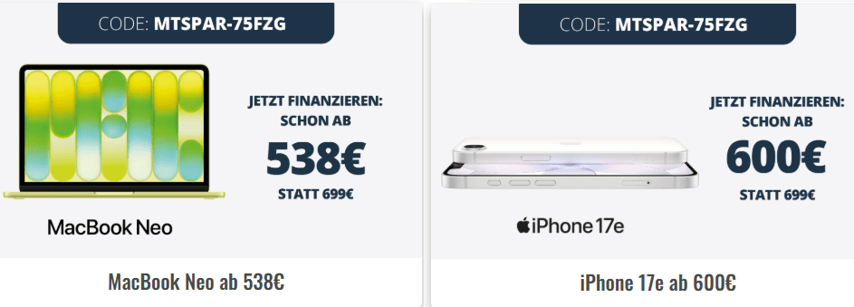 mactrade macbook neo und iphone 17
