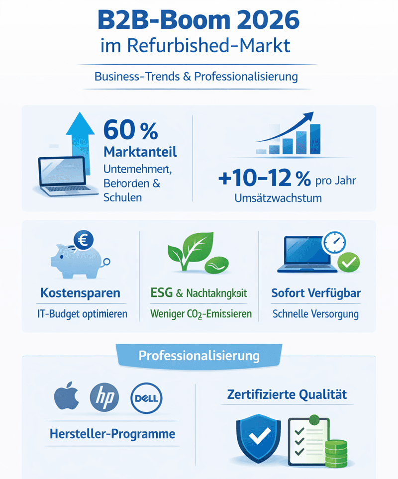 B2B‑Boom 2026 und die Professionalisierung des Refurbished‑Marktes.