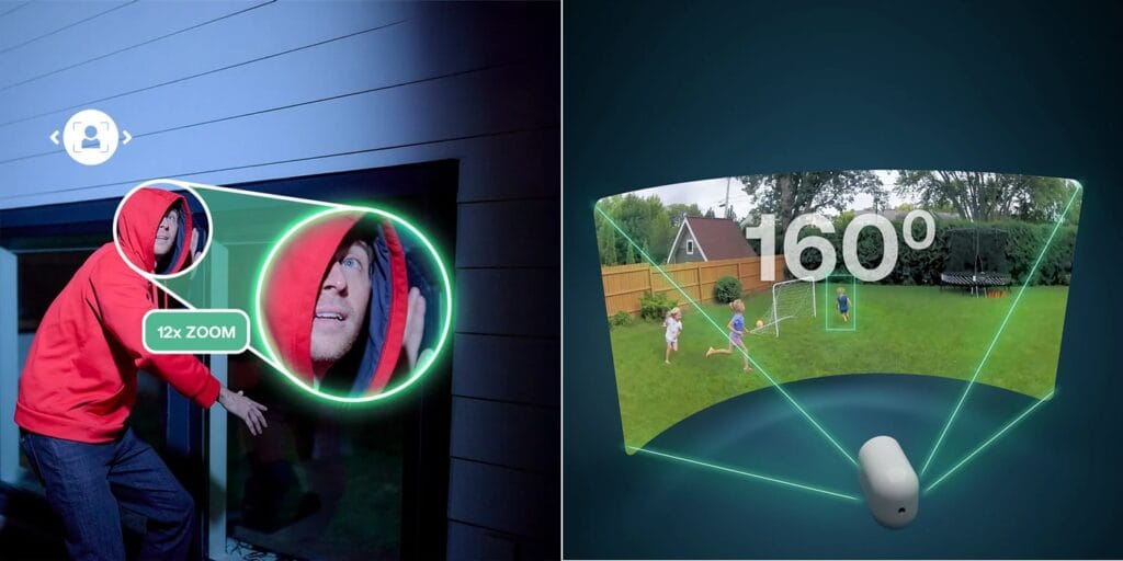 Arlo Pro 6 2K+ Überwachungskamera mit Zoom und Weitwinkelaufnahme