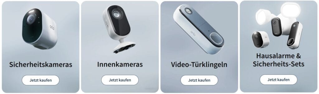 Arlo Überwachungskameras für Innen und Außen