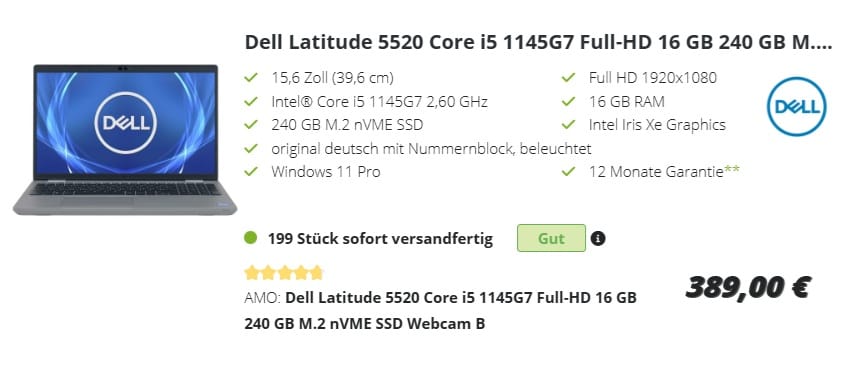 Dell Latitude Core zum Black Friday Preis