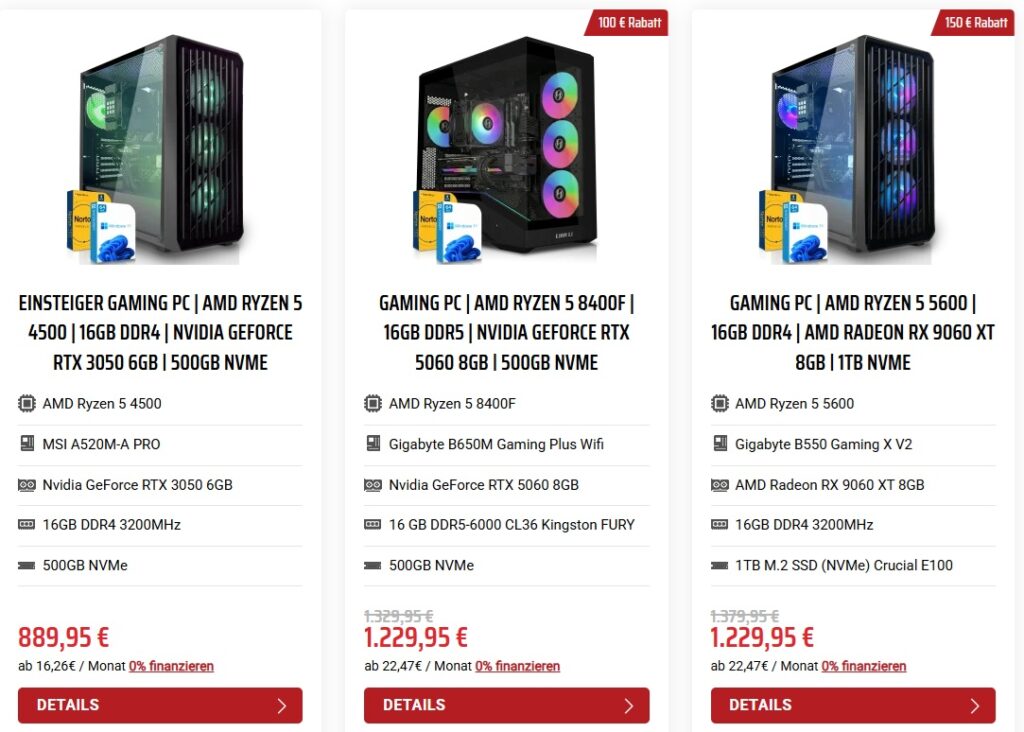 Die besten Systemtreff Black Friday Gaming PC Angebote