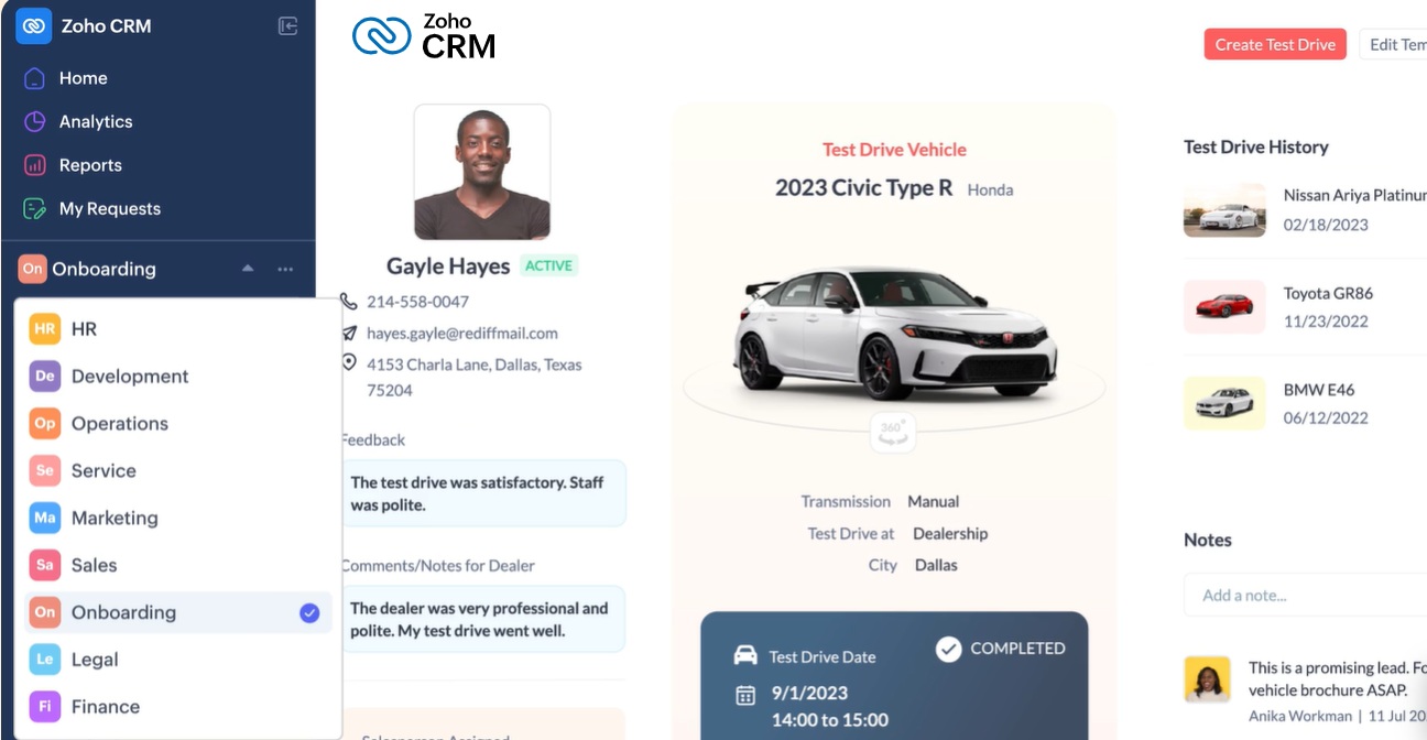 zoho crm im test 2026